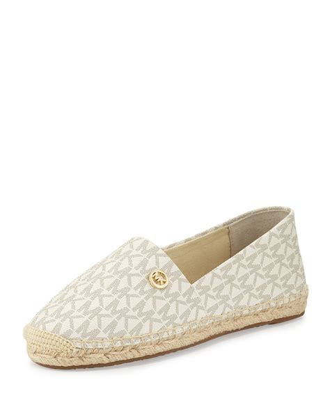 michael kors kendrick espadrilles white|kendrick slip on espadrille flats.